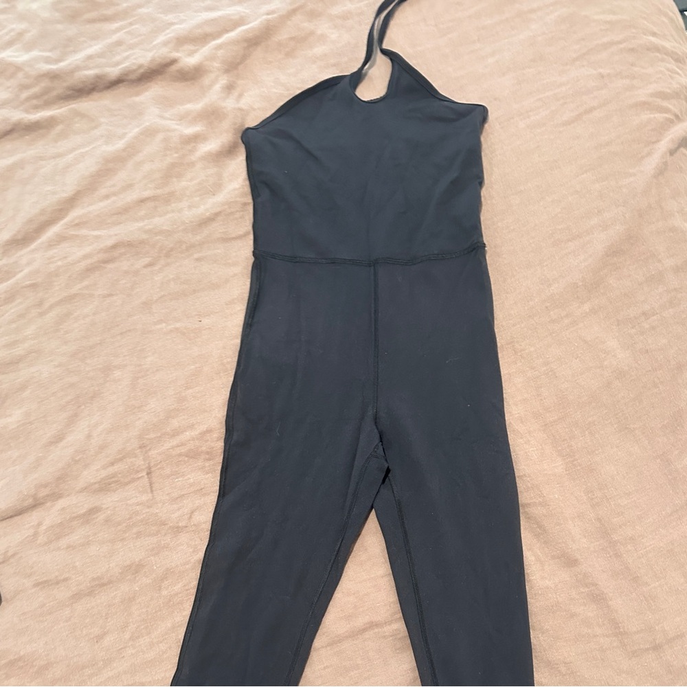 Aritzia Wilfred Black Cross Neck Jumpsuit - Capri Length